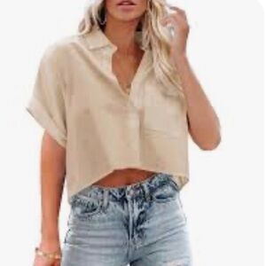 Glam Beige Crop Top